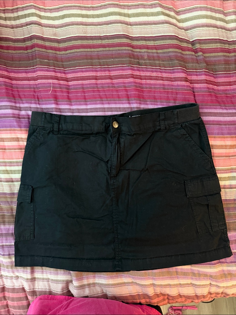 Black Cargo Skort - Women's Casual Utility Style